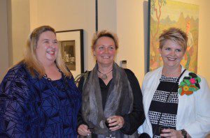 Susi Muddiman, Director of Tweed Regional Art Gallery, the artist Deb Mostert, Tracy Cooper-Lavery, Director of Rockhampton Art Gallery