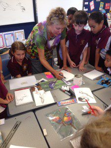 working with grade 4 students at St Peter's Lutheran College at Springfield